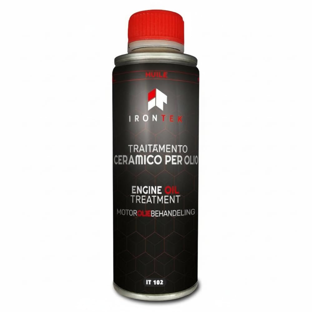 Additivo ceramico per Olio Motori a Benzina e Diesel Olio Motore Ceratec 300ml - IRONTEK | IT102 | Riduce Attrito e Rumore | Compatibile Benzina e Diesel | Motore Silenzioso | Additivo Olio Motore