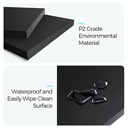 Linsy Home Living Room Table Sets 4 Piece With Tv Stand, Farmhouse Tv Stand For 65 Inch Tv, Coffee Table With Drawers, Two End Table With Charging Station, Black thumb #8