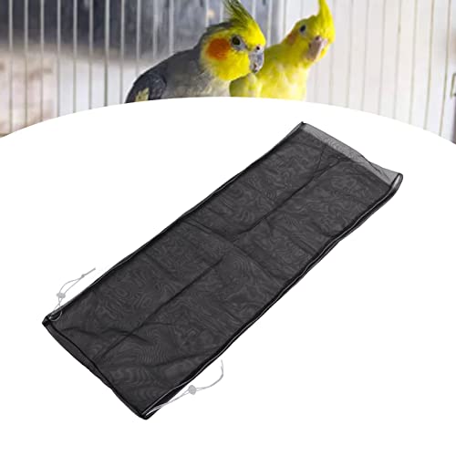 Image of Birdcage Nylon Mesh Net Adjustable Dustproof Seed Catcher Guard Net Cover for Parrots Parakeet Macaw Cage