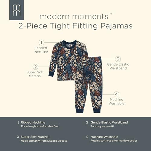 Image of Modern Moments by Gerber Baby Hacci Snug Fit 2 Piece Pajama Set