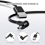 OLAIKE-5m16ft-Charge-Cable-with-DC-Power-Adapter-Compatible-with-Stick-Up-Cam-BatteryPlug-in-3rd-Gen2nd-Gen-Spotlight-Cam-BatteryWeatherproof-Cable-to-Continuously-Charge-Your-CameraBlack