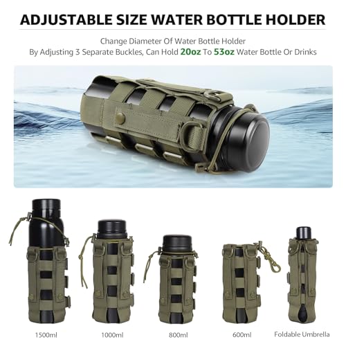 Image of Water Bottle Holder Molle Pouch Carrier,Tactical Water Bottle Pouch,Mesh Water Bag Water Bottle Holder For Bike,Tactical Molle Water Bottle Pouch,Water Bottle Holder Carriers for Walking（Multi Colors）