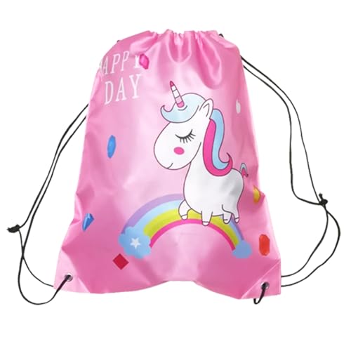 LQIOACU Turnbeutel Mädchen, Sport- und Kindersäcke, Geschenk mit Namen personalisiert - Turnbeutel Rucksack - Einhorn Unicorn, 1 Stück