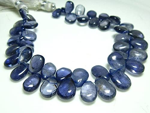 Briolette iolite smooth pear shape d'exception pour colliers de luxe artisanaux - 3