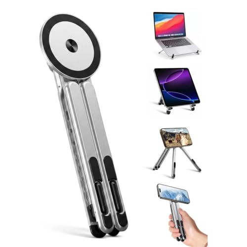 Image of The Perch 5-in-1 Adjustable Phone & Laptop Magnetic Stand, Silver