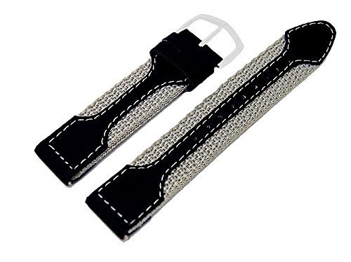 Speidel 19Mm Leather/Nylon Sport Band Fits Timex Expedition #TOP15