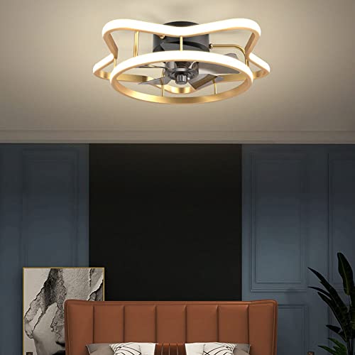 Plafonnier avec ventilateur 22in télécommande 2.4G LED 56W dimmable
