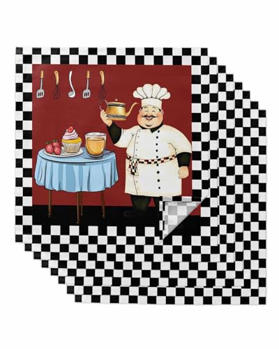 Servilletas de Tela Pack de 8, 20x20 pulgadas, Rojo miniatura 1