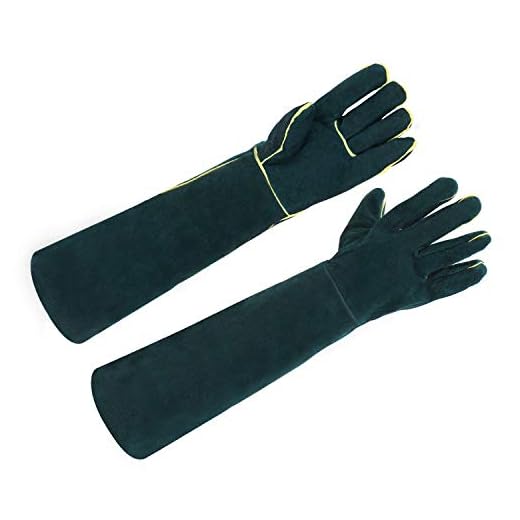 Animal Handling Gloves, Segarty 22.8 Inches Scratch/Bite Resistant Protective Gloves, Breathable Canvas Lining Bite Proof Gloves for Dog Cats Bird Snake Squirrel Lizard Hamsters Protection Gloves