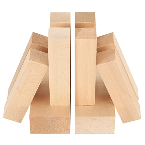 10 Stk Schnitzholz, Natürlich Lindenholz Balsaholz zum Schnitzen,Unbehandelte geschnitzte Holzblöcke,Schnitzblock für Kinder, Erwachsene zum Schnitzenlernen(10*5*3 x2+ 10*2.5*2.5X8) Cover