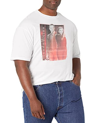 Marvel T-Shirt Blanc Homme XL Tall Finis les Hauts Trop Courts