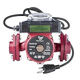 WiseWater 110V Circulation Pump with Timer 130W 12.68 GPM Hot Water Recirculating Pump with 1'' FNPT Flange Timed Circulation Pump for Boiler, Solar Heater and Hydronic Radiant Heating