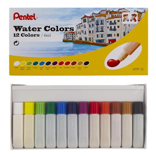 Pentel Tinta Aquarela Htp Arts à Base de Água 12 Cores HTP-12B