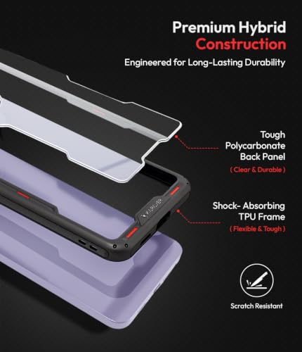 Image of KAPAVER iON-X Back Cover Case Compatible with Samsung Galaxy A57 5G (TPU + Poly Carbonate | Smoke Black)
