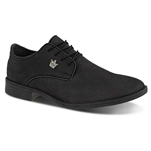 Oxford Casual Masculino Botinha Tênis De Amarrar Formal 401-DB Cor:Preto;Tamanho;39