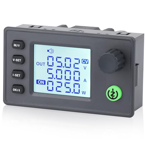 DROK 昇降圧コンバータ DC-DC 6-36Vから0.5-36Vへ 0-5A 90W 降圧昇圧電圧レギュレーター CC CV昇降圧調節可能 安定電圧電源モジュール LCD表示 電圧電流