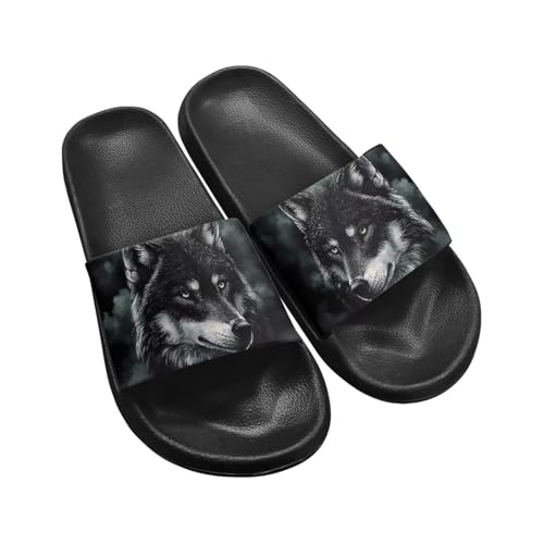 House Slippers Women Mens Comfortable Cloud Sandals Indoor Outdoor Eva Foam Foot Slip On Spa Shower Shoes Size 5-12.5 Black Sole