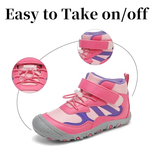 Kids Hiking Boots Boys Girls Outdoor Ankle Boots Anti Collision Hiking Shoes for Toddler/Little Kid/Big Kid3