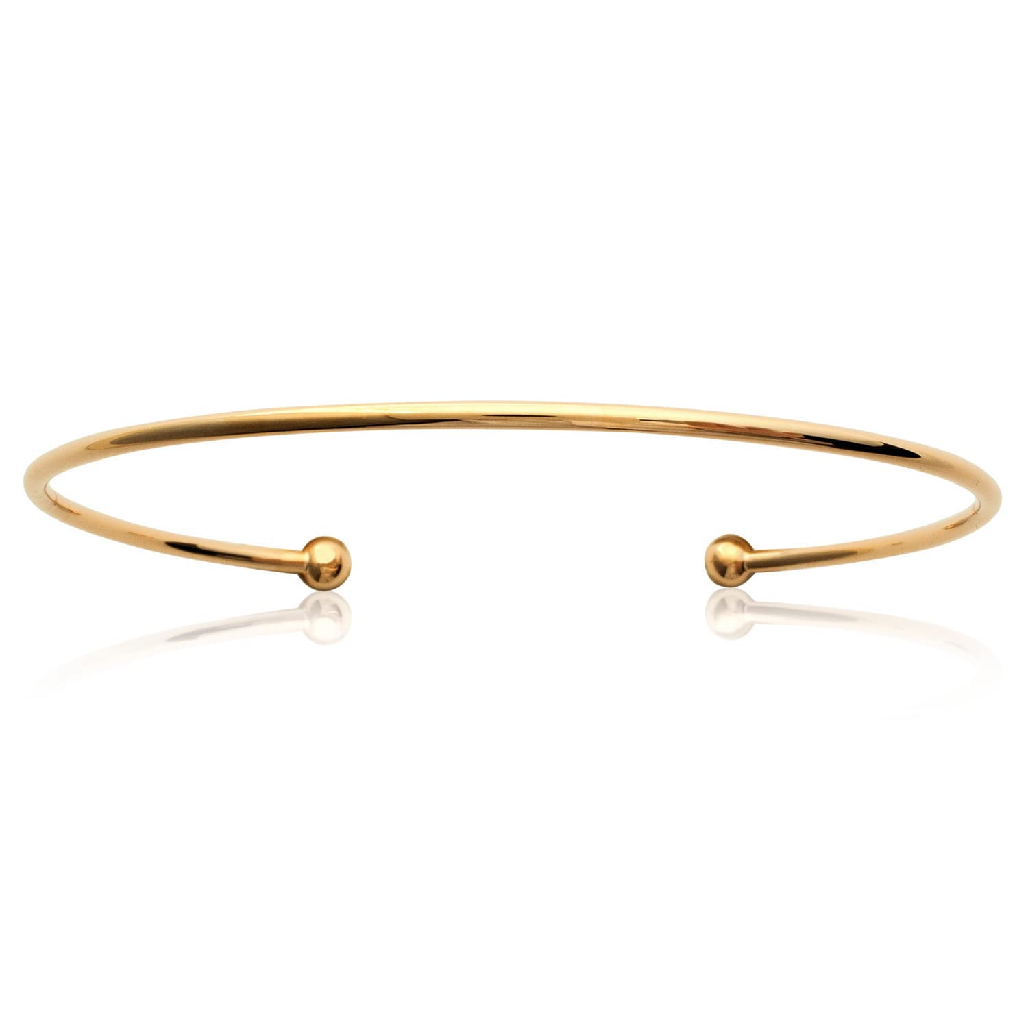 Bracciale rigido aperto minimalista dorato, tessuto