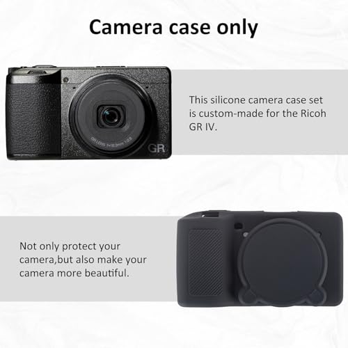 Funda de silicona Ricoh GR IV carcasa protectora con protector pantalla GR4 3