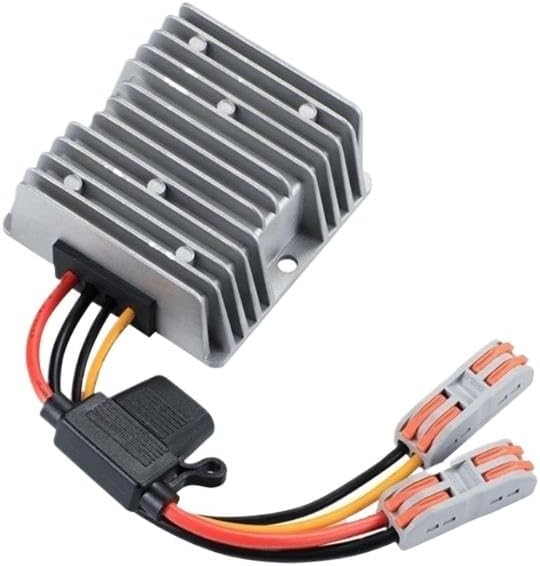 H051 12V to 24V Step Up Converter Regulator Waterproof Power Supply Regulator Voltages Module with Fuses Easy to Use(10A)