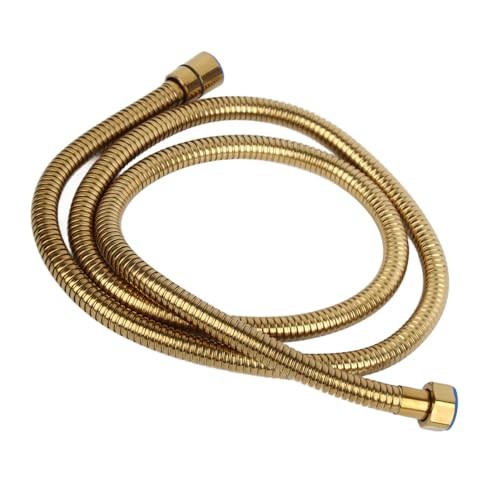 WPKD BLUEIY Manguera Ducha,Flexo Ducha de Acero Inoxidable,Manguera de Ducha de Mano G1/2 Pulgadas Manguera de Cabezal de Ducha Multifuncional para Baño Hogar (oro 1,5 m)