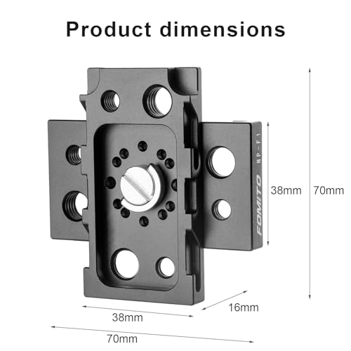 Image of FOMITO NP-F1 Dual-Sided NP-F Plate, All-Aluminum Alloy, for Monitor, LED Light, Wireless Transmitter
