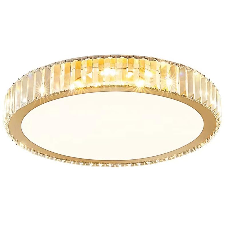 Plafonnier cristal K9 48W dorée pour sublimer l'ambiance de votre chambre