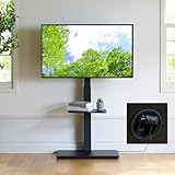 山善(YAMAZEN) テレビスタンド 壁寄せテレビスタンド 棚付き キャスター付き 32~65型対応 角度調節 テレビ台 幅66×奥行40×高さ126-147cm 組立品 ブラック LTS-T65C(BK)*
