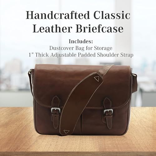 Bolso para portátil de cuero italiano Tony Perotti Lorenzo 14.5" miniatura 5