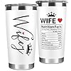 Gifts for wife from husband wife gifts wedding anniversary for women valentines birthday gift ideas mothers day christmas gift for her romantic love cup for her 20 oz white tumbler  urban country home decor