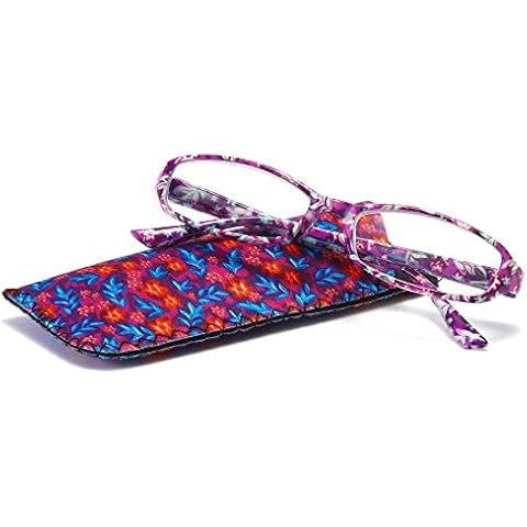 MAGIMODAC Women Reading Glasses Anti Blue Light Blocking Floral Leopard Print Eyeglasses Readers with Spring Hinge Stylish (Deep Purple, 1.75) Cover