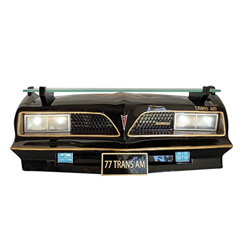 Sunbeltgifts 1977 Se Pontiac Trans Am Floating Shelf, Black And Gold, Working Led Headlights 3 Aa Batteries,19.0 X 7.1 X 7.2 Inches, 7.5 Pounds, Tempered Glass Shelf, Recessed Brackets. #TOP3