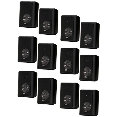 Acoustic Audio 151B Indoor Outdoor 2 Way Speakers 3600 Watt Black 6 Pair Pack 151B-6Pr