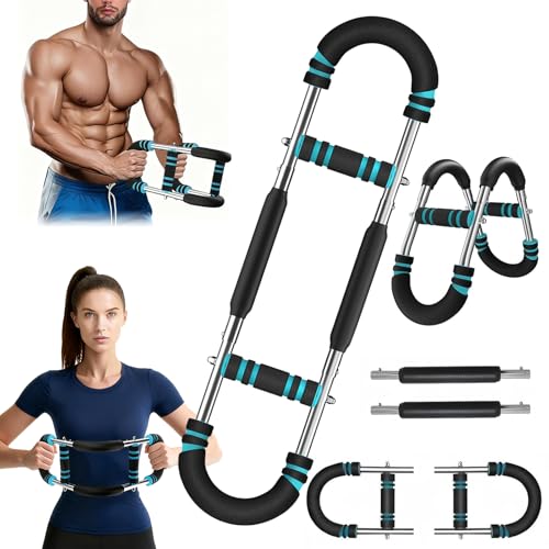 Souvik Arm Trainer, Espansore Toracico Regolabile, Attrezzo Fitness Portatile, per Braccia, Tricipiti, Spalle, Schiena e Avambraccio, per Allenamento a Casa, 30-50 kg