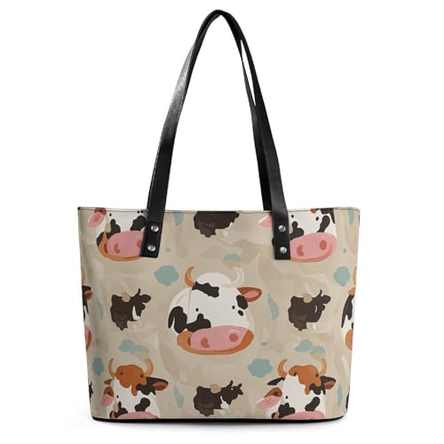 Sac à main en cuir imprimé de vachette avec motif litchi pour femme chic