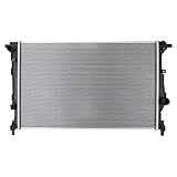 TRQ Radiator Assembly Aluminum Core Plastic Tank Compatible with 2019-2022 Jeep Cherokee L4 2.4L V6 3.2L Standard Cooling CU13771