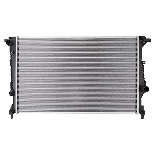 TRQ Radiator Assembly Aluminum Core Plastic Tank Compatible with 2019-2022 Jeep Cherokee L4 2.4L V6 3.2L Standard Cooling CU13771