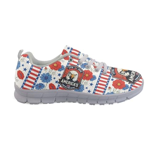 Image of GIFTPUZZ Mens Lace Up Athletic Trainers Running Sneakers Wedge Breathable Gym Lightweight Sports Tennis Shoes