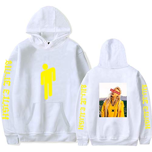 Niña Mujer Billie Eilish Sudaderas con Capucha Hip Hop Ropa (2XS)