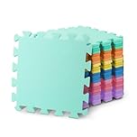kidoola Foam Baby Play Mat (29x29cm) – Thick & Soft EVA Foam Interlocking Floor Tile Matting for Children – Large Multi Colour, Safe & Comfortable 7mm Thick Play Flooring (27pc)