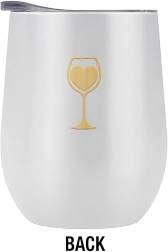 Miniatura 2 de Everything Happens For A Riesling - Vaso de vino sin tallo de 12 onzas, taza de viaje de acero inoxidable, vaso de lago, aislado con tapa deslizante