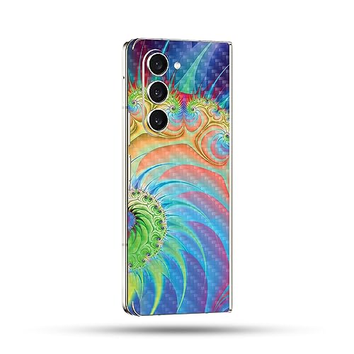 Image of MightySkins Skin Compatible with Samsung Galaxy Z Fold 5 Full Wrap - Protective Durable Textured Carbon Fiber Finish | Easy to Apply Remove and Change Styles | Made in The USA