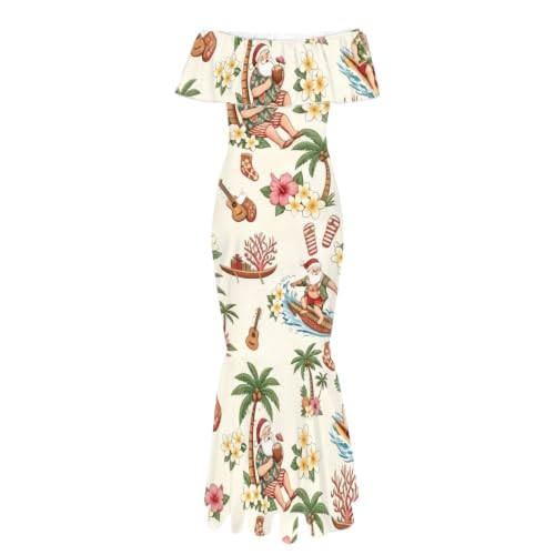 Image of Polynesian Dresses for Women Off Shoulder Maxi Dress Puletasi Samoan Dresses S-7XL