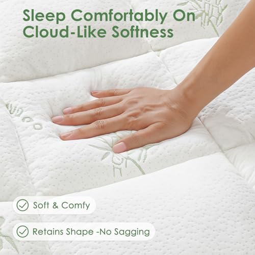 Mattress Topper Viscose Derived from Bamboo, Queen - image 5