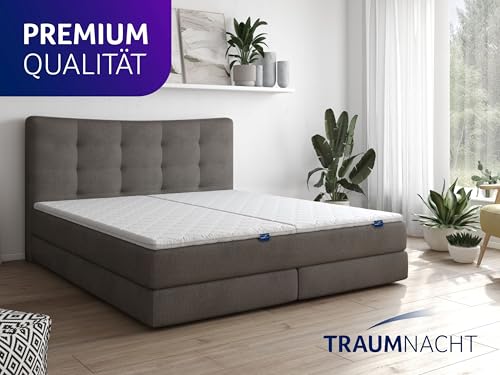 Traumnacht orthopädischer Matratzentopper, mit einem hochwertigen Kaltschaumkern, Öko-Tex zertifiziert, 140 x 200 cm, produziert nach deutschem Qualitätsstandard, Weiß