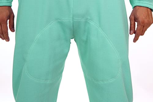Gima - Anti-Manipulations-Anzug, Sanitär Pyjama-Anzug für ältere Menschen und Patienten, Reißverschlussöffnung hinten, Wabenjersey, doppelt verstärkter Schritt, Größe XL, grüne Farbe, Made in Italy