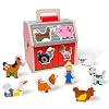Melissa & Doug Take-Along Wooden Toy Barn, 11-Pc Portable Toddler Playset with Farm Animals & Pop-Up Roof, Preschool Learning Toys for Girls & Boys 2+