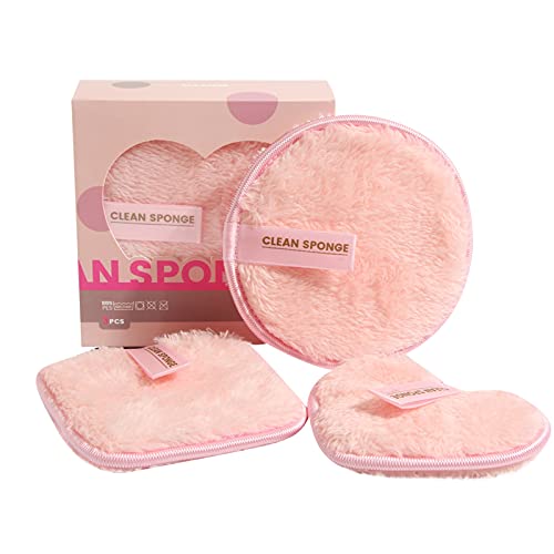 Almohadillas Desmaquillantes Reutilizables, Almohadillas de Algodón Lavables de Microfibra, Almohadillas Desmaquillantes Ecológicas de Color Rosa para la Limpieza Facial