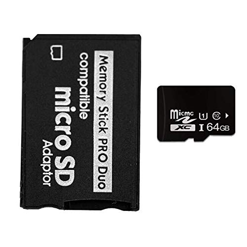 Fengshengda 64G High Speed Memory Stick Pro-HG Duo Class 10 64G MICROSDHC and Mark2 HX Adapror for PSP Accessories (64G)